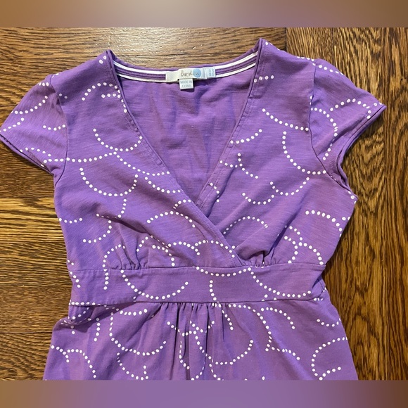 Boden Purple Jersey Cloud Dot Dress Size 2P - Picture 3 of 7